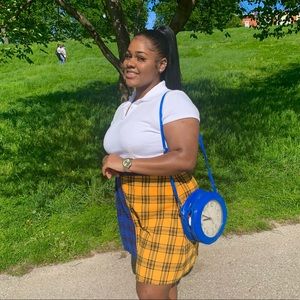 Shein Plus Plaid Asymmetrical Skirt